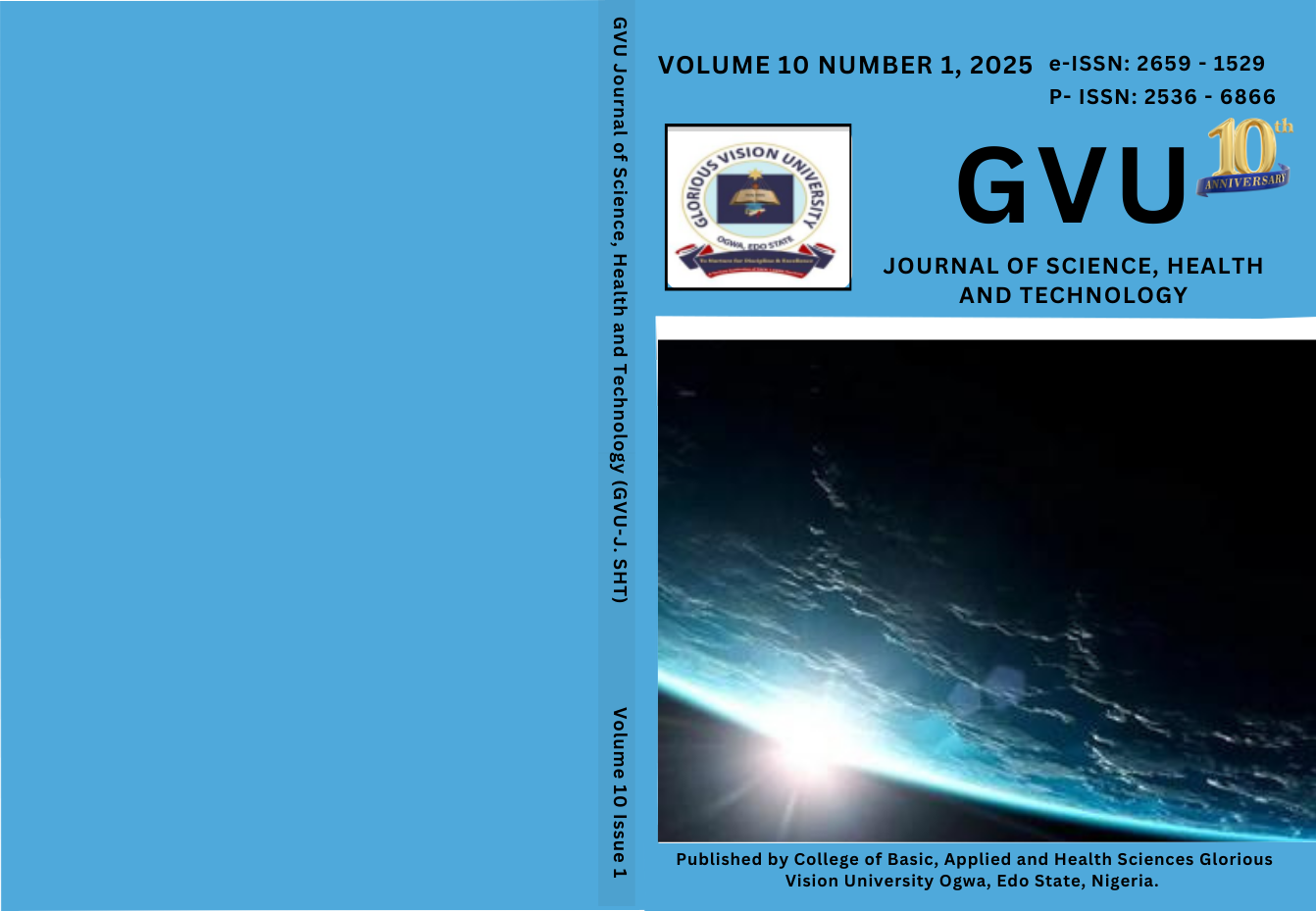 					View Vol. 10 No. 1 (2025): GVU JOURNAL OF SCIENCE,  HEALTH AND TECHNOLOGY
				